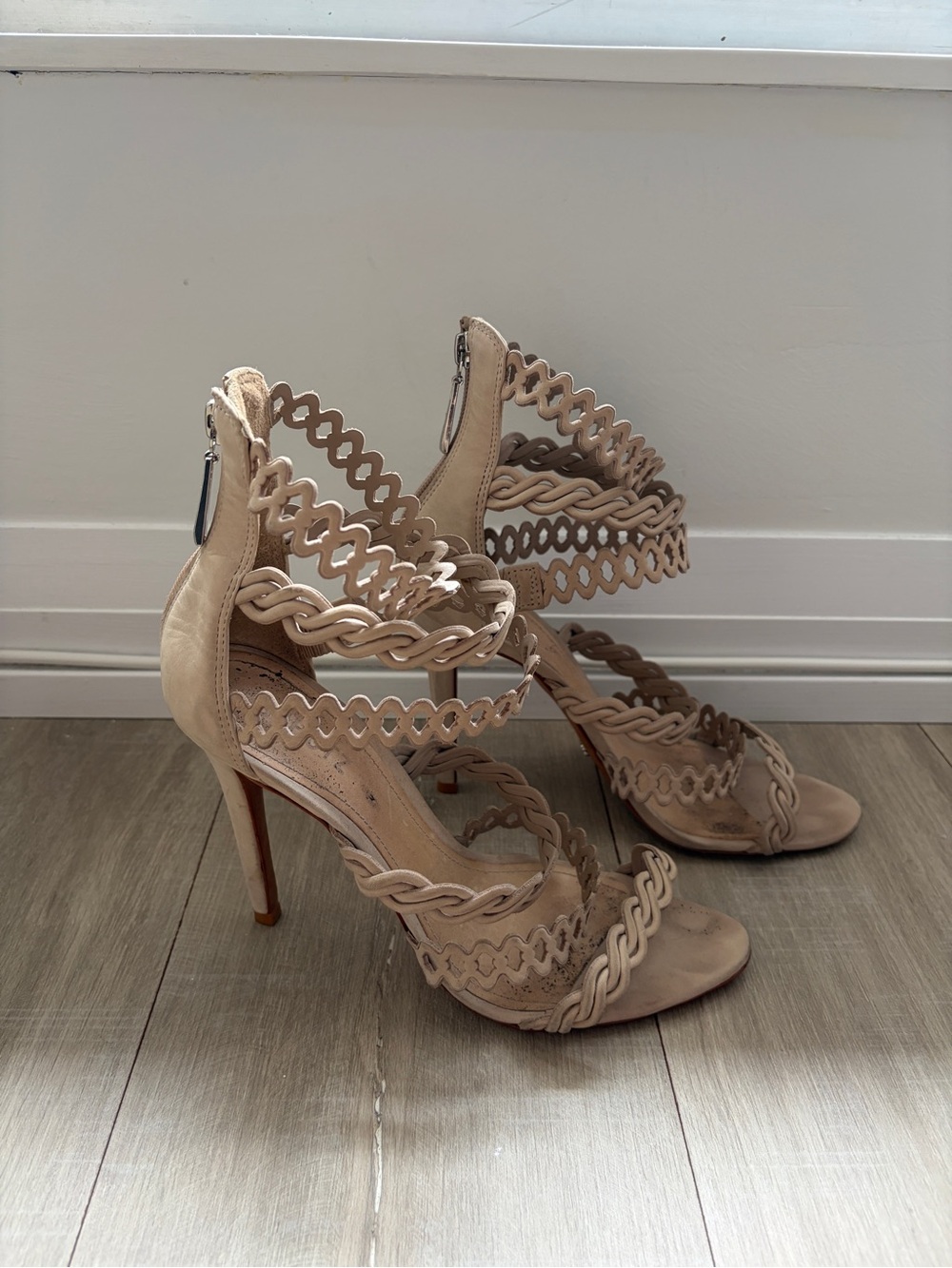 Schultz Nude Heeled Sandals